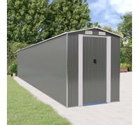 vidaXL Cobertizo de jardín acero galvanizado gris claro 192x1021x223cm