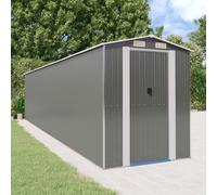 vidaXL Cobertizo de jardín acero galvanizado gris claro 192x855x223 cm