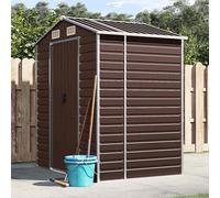 vidaXL Cobertizo de jardín acero galvanizado marrón 191x130x198 cm