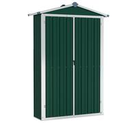 vidaXL Cobertizo de jardín acero galvanizado verde 116x45x175cm