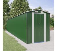 vidaXL Cobertizo de jardín acero galvanizado verde 192x1021x223 cm
