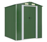 vidaXL Cobertizo de jardín Acero galvanizado Verde 192x191x223 cm