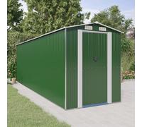 vidaXL Cobertizo de jardín acero galvanizado verde 192x606x223 cm
