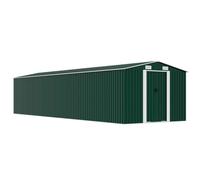 vidaXL Cobertizo de jardín acero galvanizado verde 257x779x181 cm