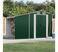 Cobertizo De Jardín Acero Galvanizado Verde 277x192,5x179 Cm Vidaxl