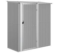vidaXL Cobertizo de jardín Cabaña/Armario 180,5×97×209,5 cm Acero galvanizado Gris