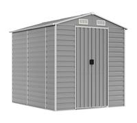 vidaXL Caseta de jardín gris claro 191x215x198 cm acero galvanizado