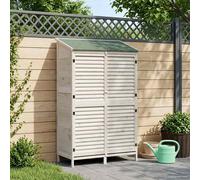 vidaXL Cobertizo de Jardín con techo Blanco 106 x 56 x 176,5 cm