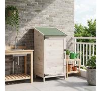 vidaXL Cobertizo de Jardín con techo Blanco 59 x 56 x 113,5 cm