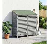 vidaXL Cobertizo de Jardín con techo Gris 106 x 56 x 113,5 cm