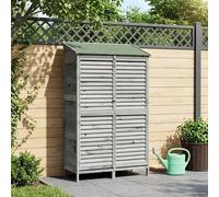 vidaXL Cobertizo de Jardín con techo Gris 106 x 56 x 176,5 cm