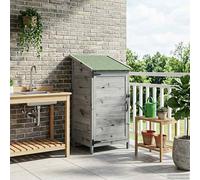 vidaXL Cobertizo de Jardín con techo Gris 59 x 56 x 113,5 cm