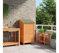 vidaXL Cobertizo de Jardín con techo Marrón 59 x 56 x 113,5 cm