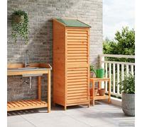 vidaXL Cobertizo de Jardín con techo Marrón 59 x 56 x 176 cm