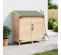 vidaXL Cobertizo de Jardín con techo Natural 106,5 x 56 x 113,5 cm