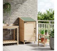 vidaXL Cobertizo de Jardín con techo Natural 59 x 56 x 113,5 cm