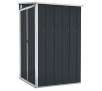 vidaXL Cobertizo de Jardín de Pared Accesorio Patio Cubierta Organizador Espacio Almacenamiento Caseta con Puerta para Casa Acero Galvanizado