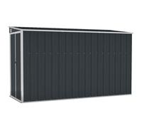 vidaXL Cobertizo de Jardín de Pared Paito Casata Casetilla Almacenamiento de Herramienta Almacenaje Exterior Acero Galvanizado 118x288x178 cm