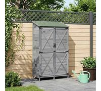 vidaXL Cobertizo de Jardín Gris 106 x 56 x 176,5 cm