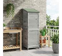 vidaXL Cobertizo de Jardín Gris 59 x 56 x 176 cm Madera de Pino Sólido