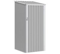 vidaXL Cobertizo de jardín Gris Acero galvanizado 87x98x159 cm