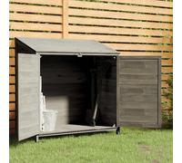 vidaXL Cobertizo de jardín madera abeto maciza antracita 102x52x112 cm