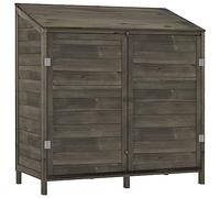 vidaXL Cobertizo de jardín madera abeto maciza antracita 102x52x112 cm