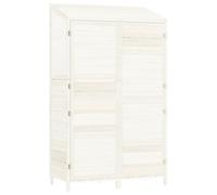 vidaXL Cobertizo de jardín madera maciza abeto blanco 102x52x174,5cm