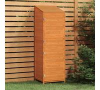 vidaXL Cobertizo de jardín madera maciza de abeto marrón 55x52x174,5cm
