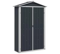 vidaXL Cobertizo de Jardín Paito Casata Casetilla Almacenamiento de Herramienta Almacenaje Exterior Acero Galvanizado Antracita 116x45x175cm