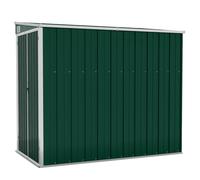 vidaXL Cobertizo de jardín pared acero galvanizado verde 118x194x178cm