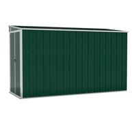 vidaXL Cobertizo de Jardín Pared Paito Casata Casetilla Almacenamiento de Herramienta Almacenaje Exterior Acero Galvanizado Verde 118x288x178cm