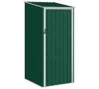 vidaXL Cobertizo de Jardín Cabaña de Troncos Patio Caseta Arrojar Plane Almacenamiento Herramientas Equipos Resistente Verde Acero Galvanizado