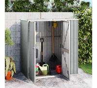 vidaXL Cobertizo herramientas jardín acero galvanizado 161x89x161 cm