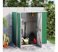 vidaXL Cobertizo herramientas jardín acero galvanizado 161x89x161 cm