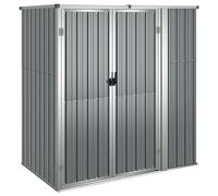 vidaXL Cobertizo herramientas jardín acero galvanizado 161x89x161 cm