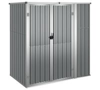 vidaXL Cobertizo Herramientas jardín Acero galvanizado 161x89x161 cm