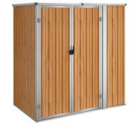 vidaXL Cobertizo herramientas jardín acero galvanizado 161x89x161 cm
