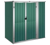 vidaXL Cobertizo Herramientas jardín Acero galvanizado 161x89x161 cm