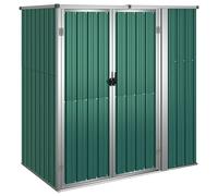 vidaXL Cobertizo herramientas jardín acero galvanizado 161x89x161 cm