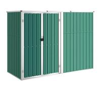 vidaXL Cobertizo herramientas jardín acero galvanizado 225x89x161