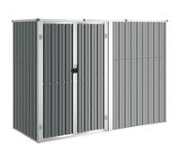 vidaXL Cobertizo Herramientas jardín Acero galvanizado 225x89x161