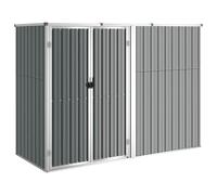 vidaXL Cobertizo herramientas jardín acero galvanizado 225x89x161