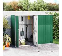 vidaXL Cobertizo herramientas jardín acero galvanizado 225x89x161