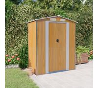 vidaXL Cobertizo jardín acero galvanizado marrón claro 192x108x223 cm