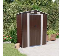 vidaXL Cobertizo jardín acero galvanizado marrón oscuro 192x108x223 cm