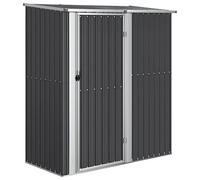 vidaXL Cobertizo jardín acero galvanizado antracita 180,5x97x209,5 cm