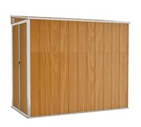 vidaXL Cobertizo jardín pared acero galvanizado marrón 118x194x178 cm