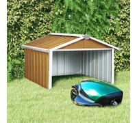 vidaXL Cobertizo para cortacésped acero galvanizado marrón 92x97x63 cm