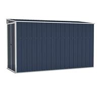 vidaXL Cobertizo para montaje en pared 118x288x178 cm acero galvanizado antracita